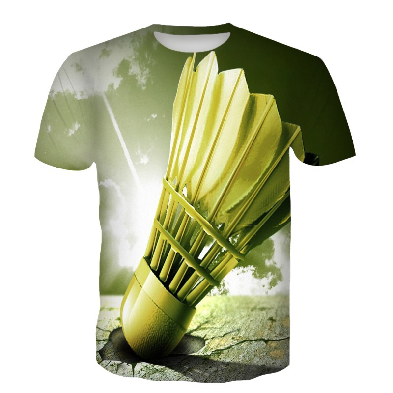 Badminton Lovers - Badminton T-Shirt Raketle 3D Baskı Streetwear