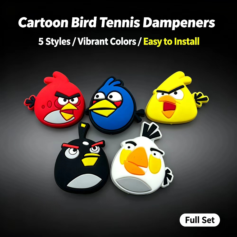 Badminton Anime - 5 adet karikatür kuş şekilli tenis