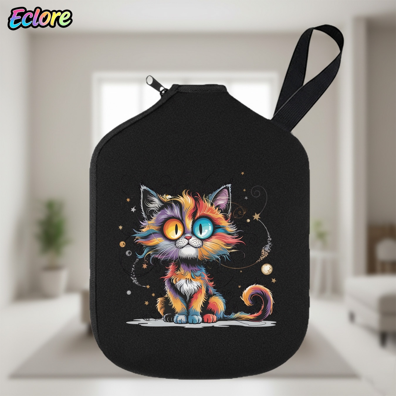 Racket Cover Bag - Galaxy Star Cat Pickleball Raket Çantası